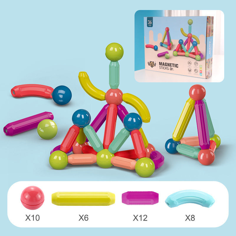 Große Größe DIY Magnetische Bau Set Frühe Lernen Konstruktor Vielzahl Magnetische Stange Bausteine Für Kinder Spielzeug Geschenk