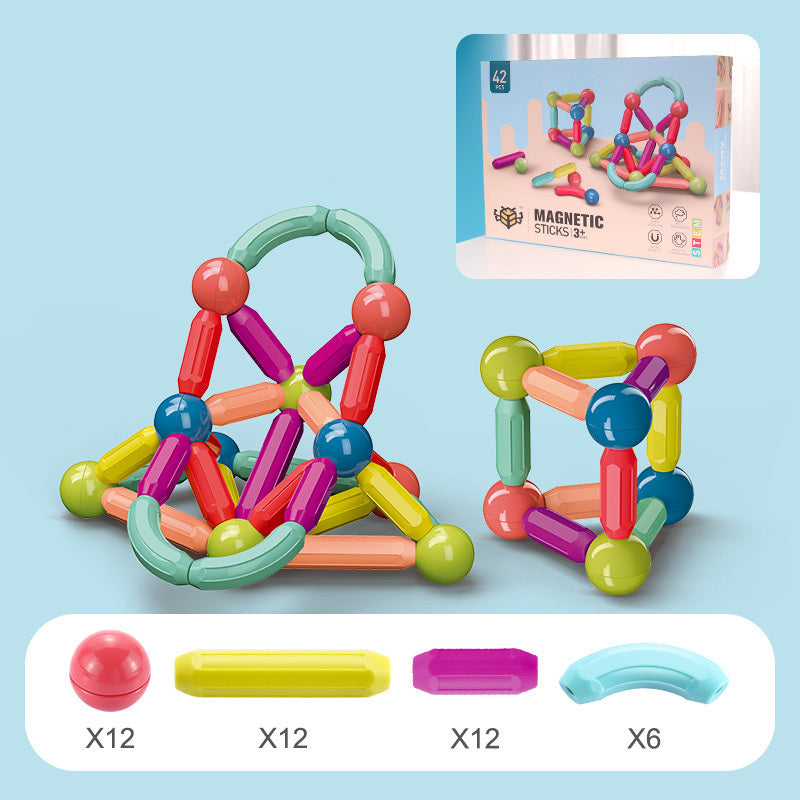 Große Größe DIY Magnetische Bau Set Frühe Lernen Konstruktor Vielzahl Magnetische Stange Bausteine Für Kinder Spielzeug Geschenk