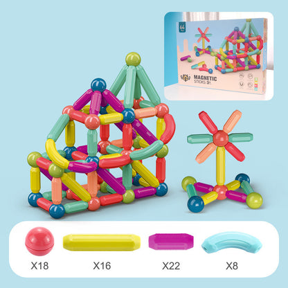 Große Größe DIY Magnetische Bau Set Frühe Lernen Konstruktor Vielzahl Magnetische Stange Bausteine Für Kinder Spielzeug Geschenk