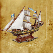 3D Drei-Dimensional Puzzle Geheimnis Piraten Schiff Modell Kinder Diy Montage Und Einfügen Spielzeug
