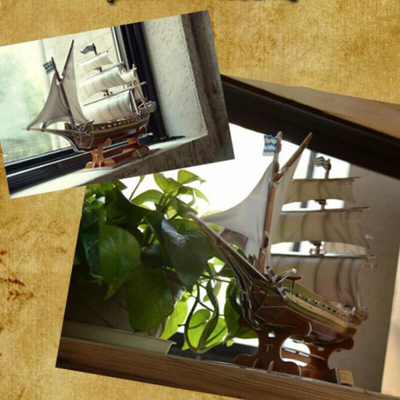 3D Drei-Dimensional Puzzle Geheimnis Piraten Schiff Modell Kinder Diy Montage Und Einfügen Spielzeug