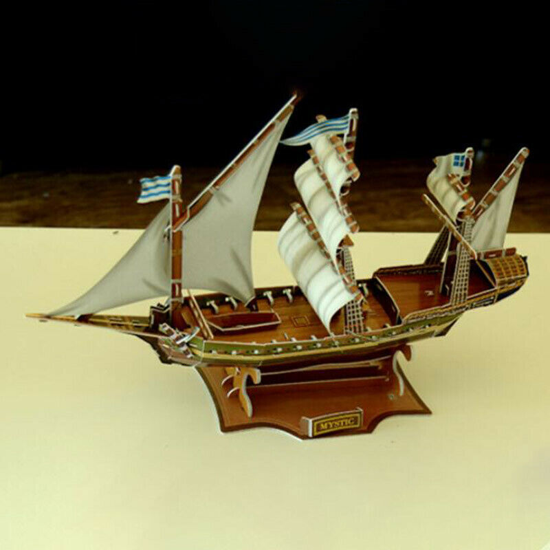 3D Drei-Dimensional Puzzle Geheimnis Piraten Schiff Modell Kinder Diy Montage Und Einfügen Spielzeug