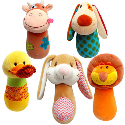 Cartoon Stofftier Baby Weiche Plüsch Hand Rattle Spielzeug 2,0