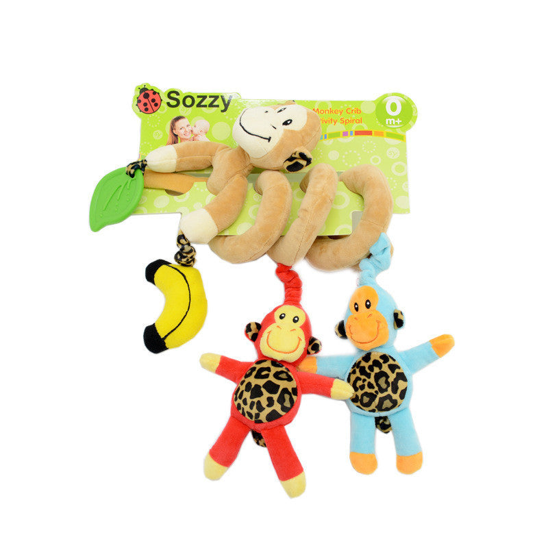Baby Spielzeug für Kinder 0-12 Monate Plüsch Rassel Krippe Spirale Hängenden Mobilen Infant Neugeborenen Kinderwagen Bett Tier Geschenk glücklich Affe