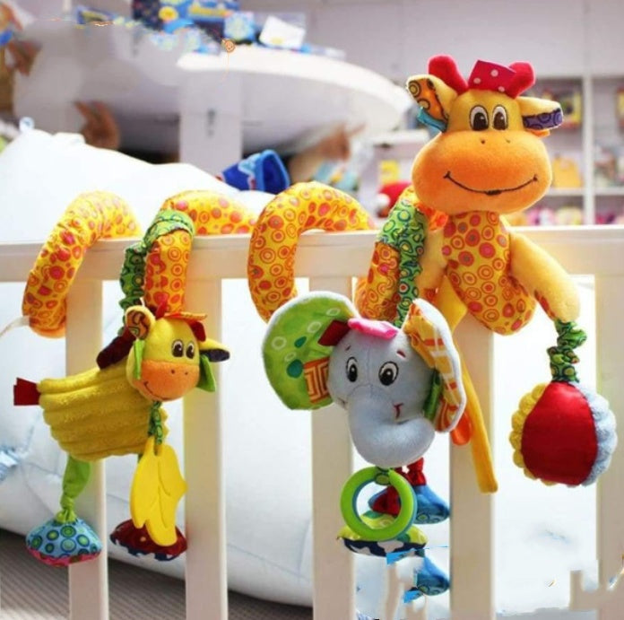 Baby Spielzeug für Kinder 0-12 Monate Plüsch Rassel Krippe Spirale Hängenden Mobilen Infant Neugeborenen Kinderwagen Bett Tier Geschenk glücklich Affe