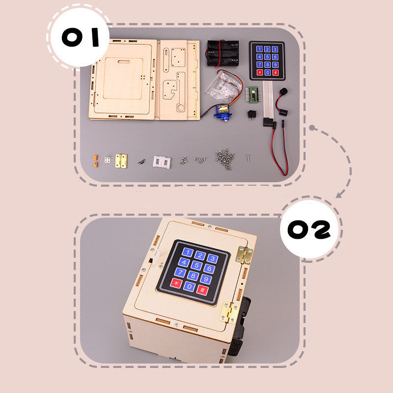 Lernen Sie kleine handgemachte Wissenschaft und Bildung Spielzeug Diy Smart Passwort Box
