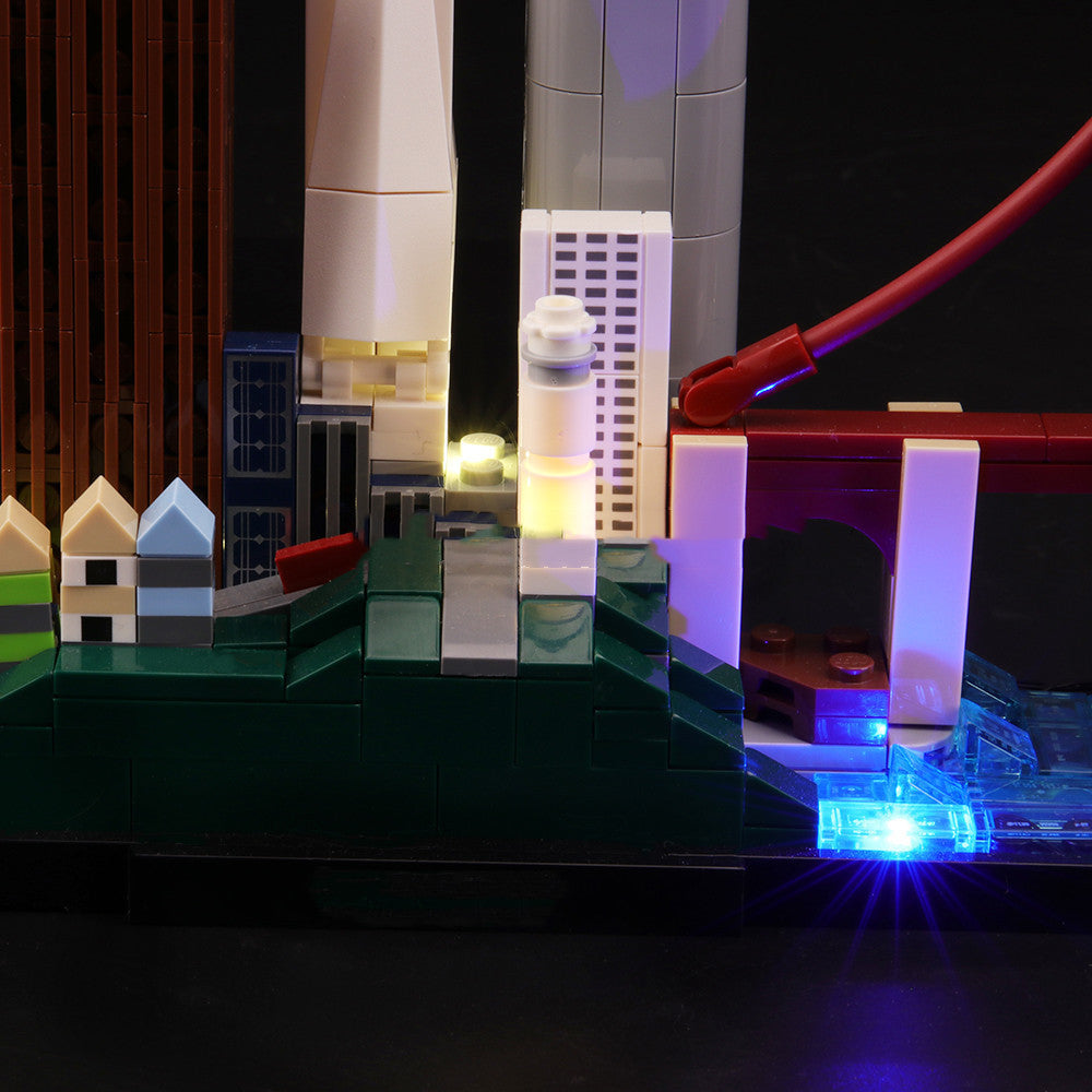 San Francisco LED-Beleuchtung zusammen gebaut Baustein Spielzeug Diy Beleuchtung