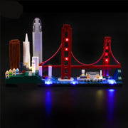 San Francisco LED-Beleuchtung zusammen gebaut Baustein Spielzeug Diy Beleuchtung