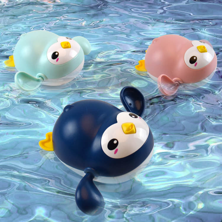 Baby Bad Spielzeug Kawaii Schwimmen Pinguin Bad Pool Spielzeug Nette Wind Up Little Pinguin Bad Spielzeug Set Baby Montessori Pädagogisches spielzeug
