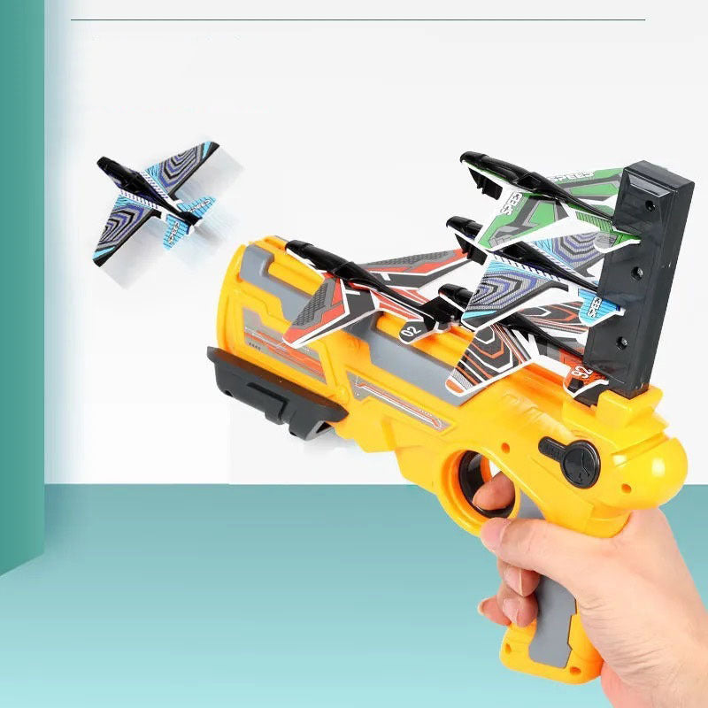 Kinder Außen Boy Spielzeug Hand Werfen Spin Segelflugzeug Modell Launcher