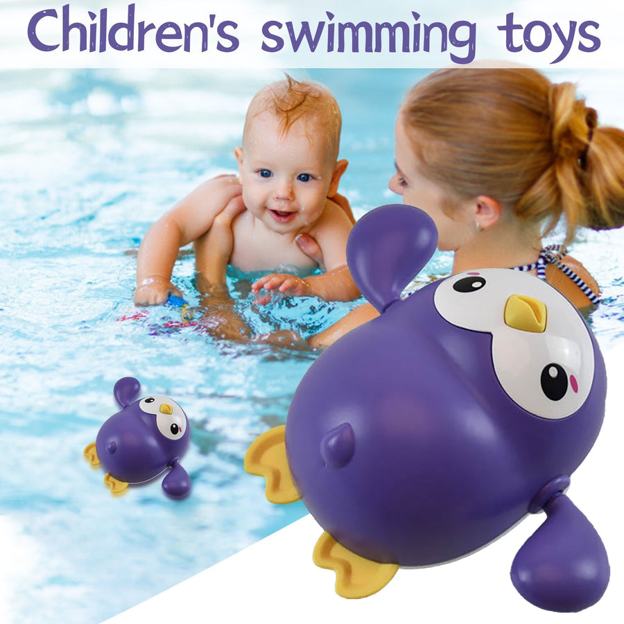 Baby Bad Spielzeug Kawaii Schwimmen Pinguin Bad Pool Spielzeug Nette Wind Up Little Pinguin Bad Spielzeug Set Baby Montessori Pädagogisches spielzeug
