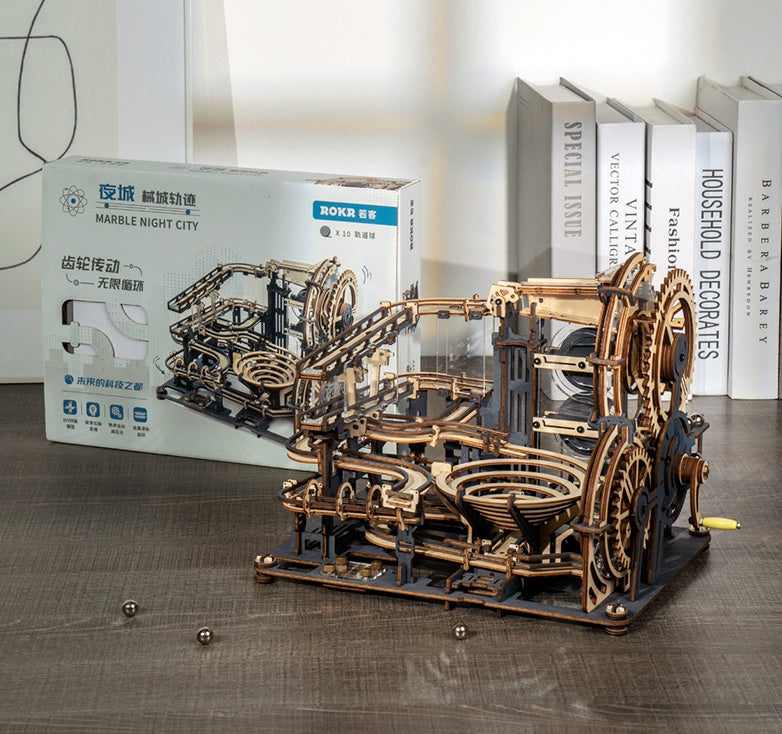 Drei-Dimensional Puzzle Kreative Mechanische Modell Track Nacht Stadt