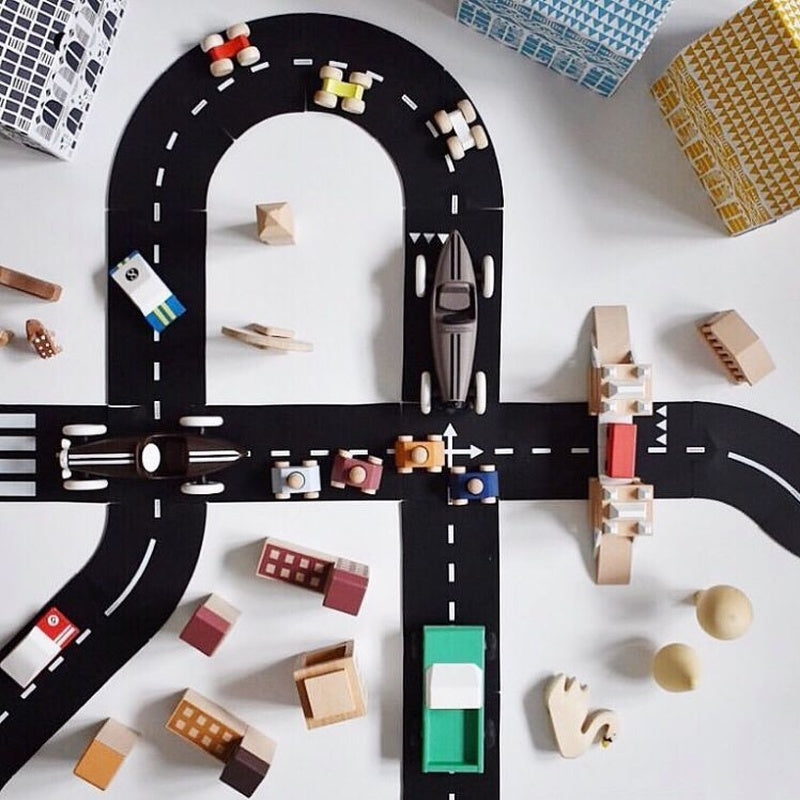 Kinder Bildungs Lernen Verkehrs Spielzeug Für Kinder Straße Gebäude Spielzeug Auto Fahrbahn Autobahn Autobahn Flexible Puzzle Track Set