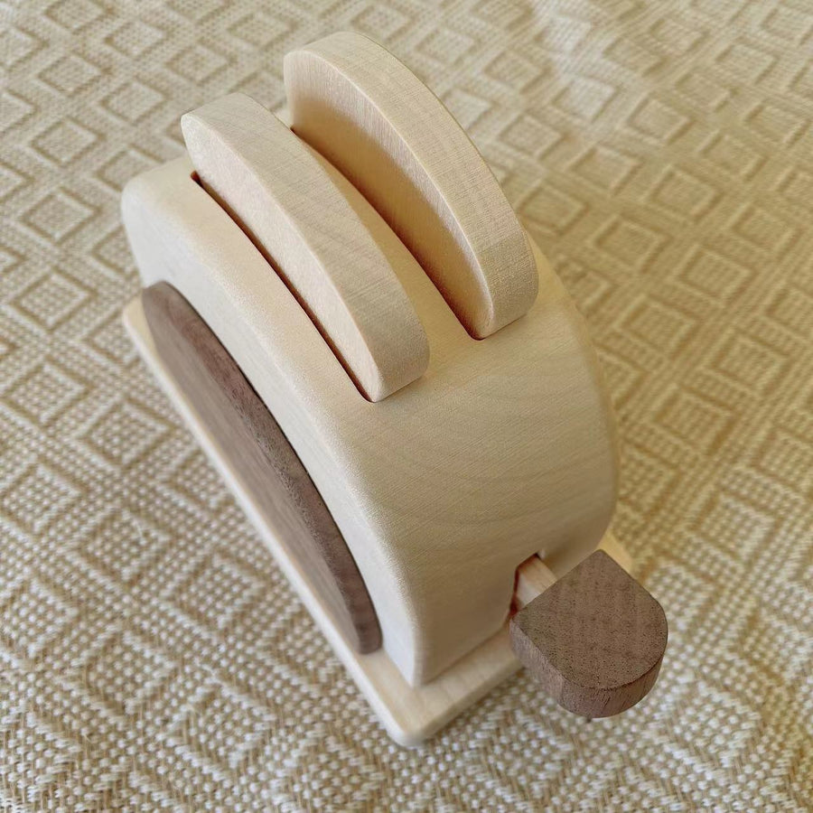 Basswood Log Frühstück Kombination Brot maschine Milch Schwarz Walnuss Kinder Spielhaus Holz spielzeug