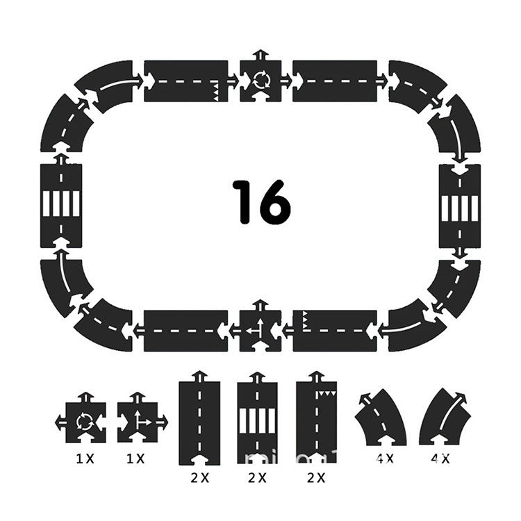 Kinder Bildungs Lernen Verkehrs Spielzeug Für Kinder Straße Gebäude Spielzeug Auto Fahrbahn Autobahn Autobahn Flexible Puzzle Track Set