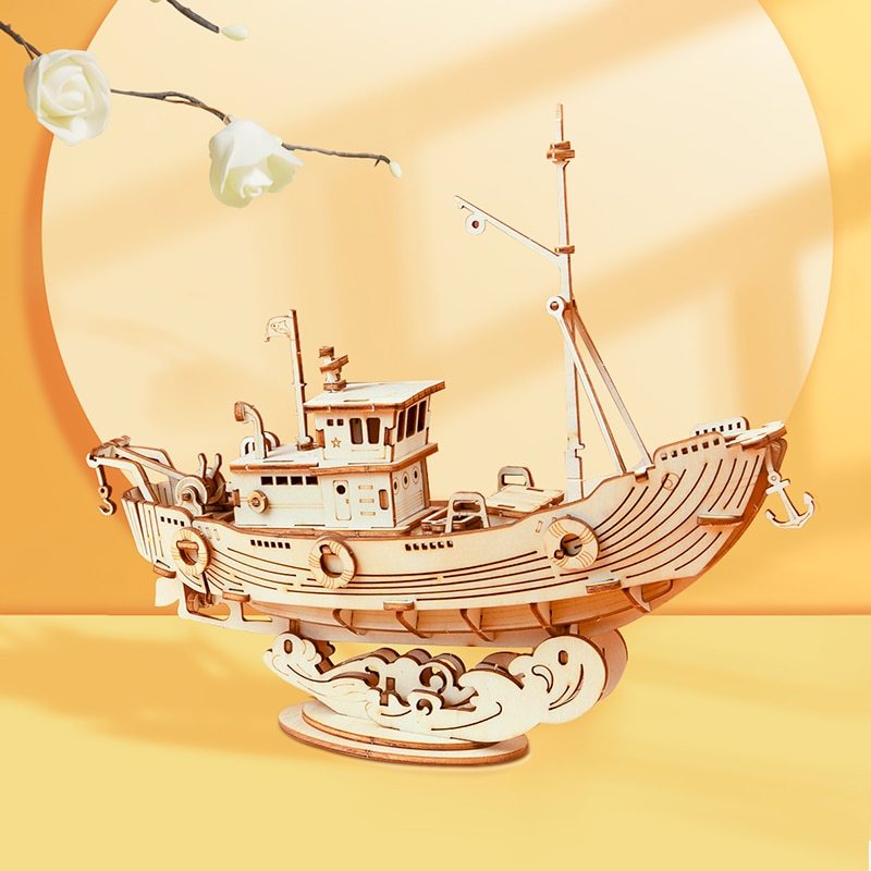 Holz Puzzle Spiele Boot & Schiff Modell Spielzeug Für Kinder Kinder Mädchen Geburtstag Geschenk