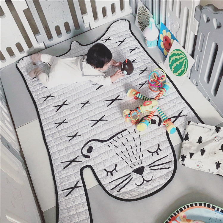 Spielzeug Baby Spielen Matte Kinder Teppich Weiß Tiger Plüsch Teppiche Für Liveing Zimmer Dekoration Fußmatten Entwicklung Matte Für Kinder