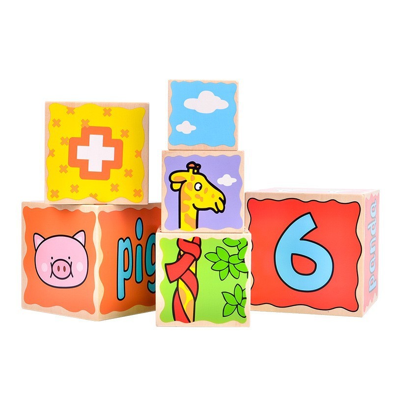 mytooy stapelbare Holzboxen mit Zahlen und Motiven