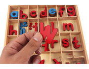 mytooy Montessori Holzbuchstaben mit Spielmatte