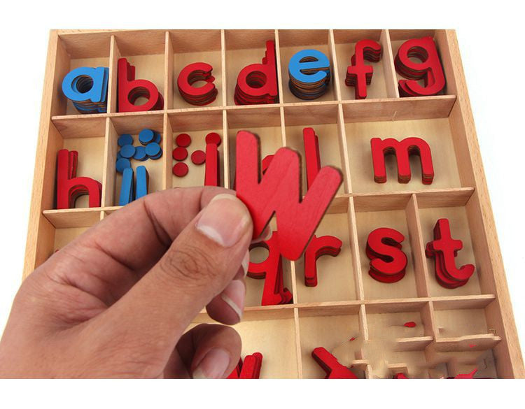 mytooy Montessori Holzbuchstaben mit Spielmatte
