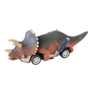 Neues Dinosaurier-Pullback-Auto vierrädriges Dinosaurier-Modell auto, kleines Rennsport-Dinosaurier-Spielzeug für Kinder