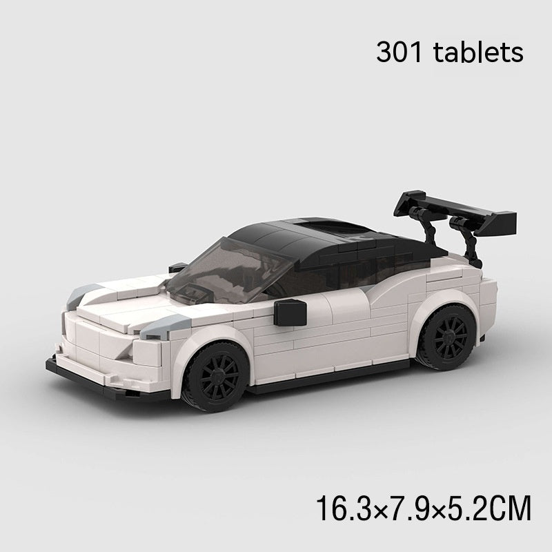 Chinesische Puzzle-Bausteine Tesla-Technologie Auto Kinder Lernspielzeug