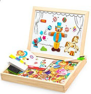 Holz Magnetischen Puzzle Spielzeug Kinder 3D Puzzle Box Abbildung Tiere Circus Schreiben Zeichnung Bord Lernen Bildung Spielzeug Für Kinder