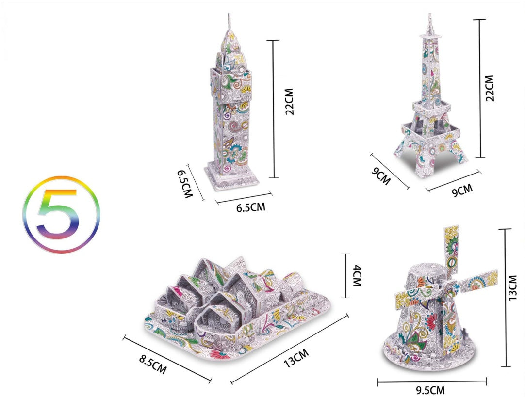 Kinder Neue 3D Puzzle Pädagogisches Dekompression Spielzeug