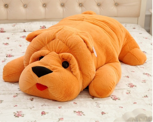 "Kawaii Tier Shar Pei Hund Plüschspielzeug Großes Stofftier Simulationshund Spielzeug Puppe für Kinder Geschenk"