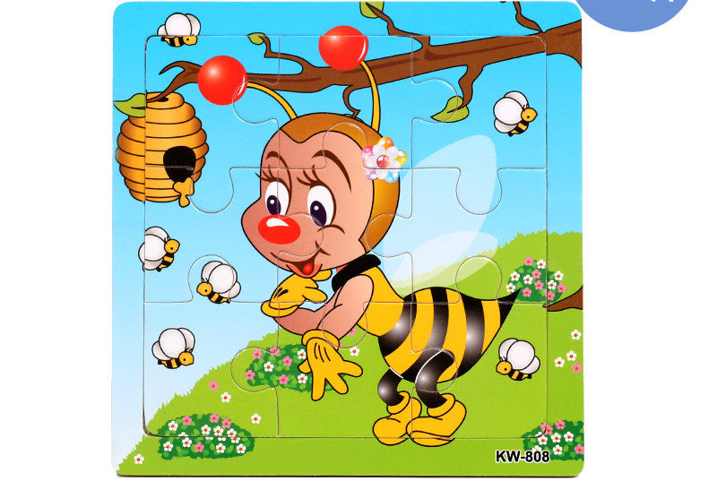 Holzpuzzle Tiere Puzzlespielzeug Frühkindliche Eltern-Kind-Spiele