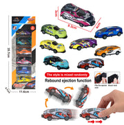 Flip Stunt Auto Legierung Ziehen Sie zurück 4Wd Rennwagen Modell Cooles Graffiti Friction Auslauf Spielzeug für Kinder Jungen Kinder Weihnachts geschenk