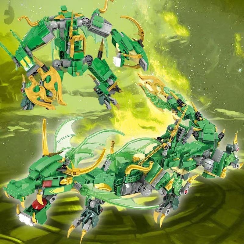 Vier Magie Tiere Puzzle Montiert Gebäude Block Spielzeug