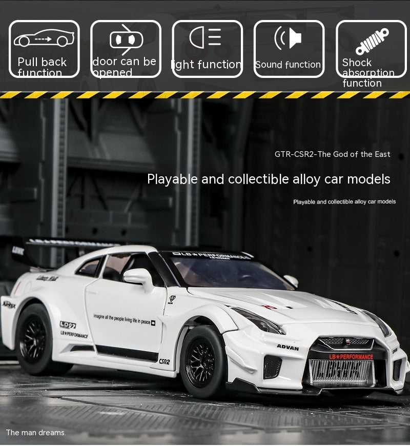 Aluminium-Auto-Modell-Ornamente Acousten-optisches Power-Control-Spielzeug
