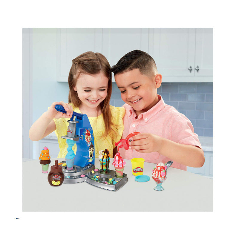 Küchen serie Buntes Eiscreme-Set Kinder-Plastilin-Spielzeug