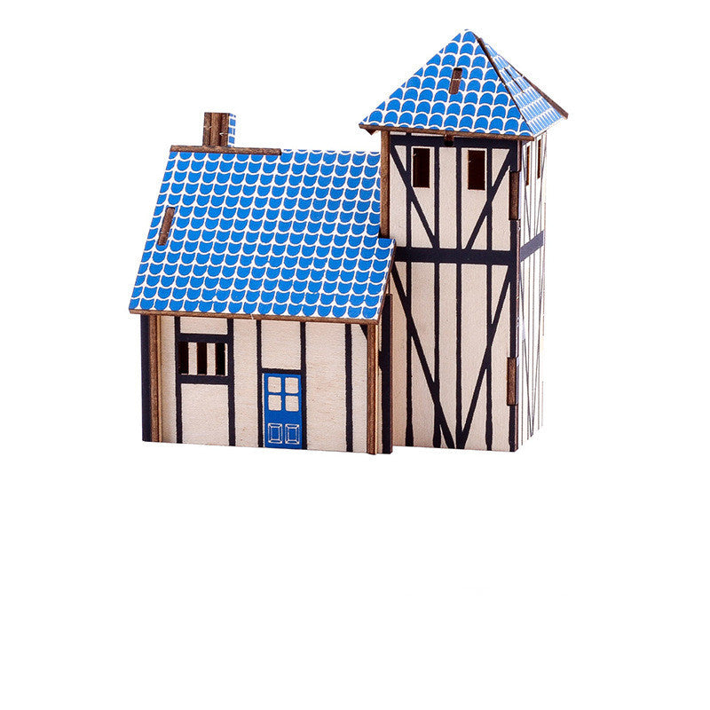 Holz Gebäude Drei-dimensional Puzzle Pädagogisches Spielzeug