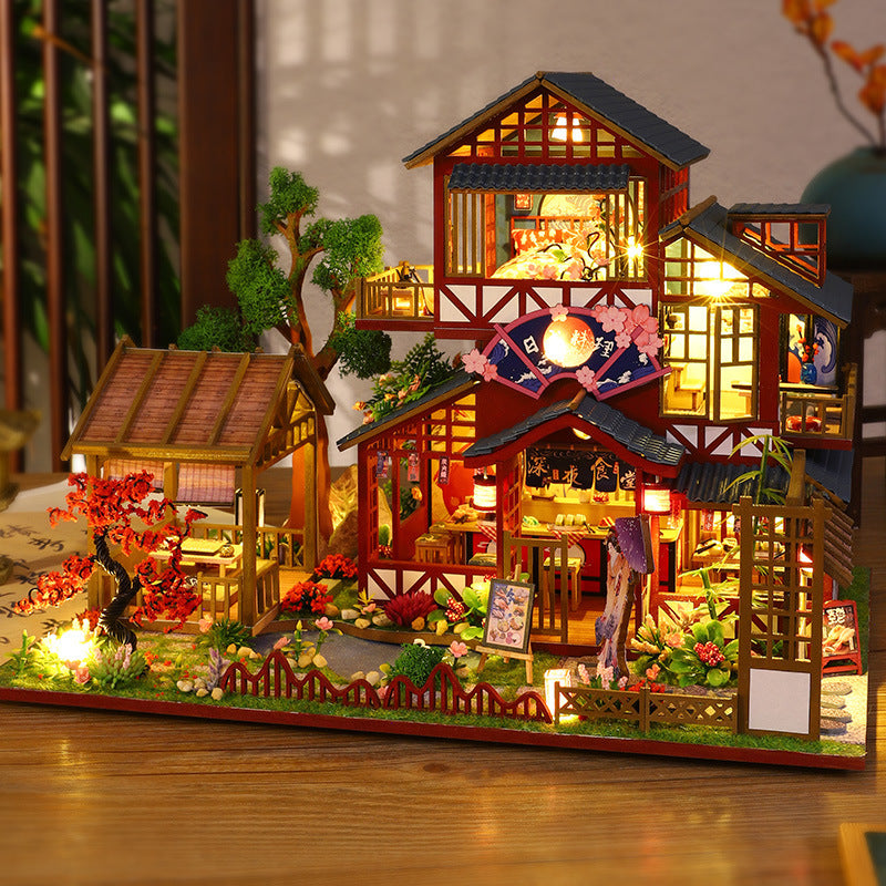 Handgemachte Montage von japanischen Stil Haus Modell Spielzeug