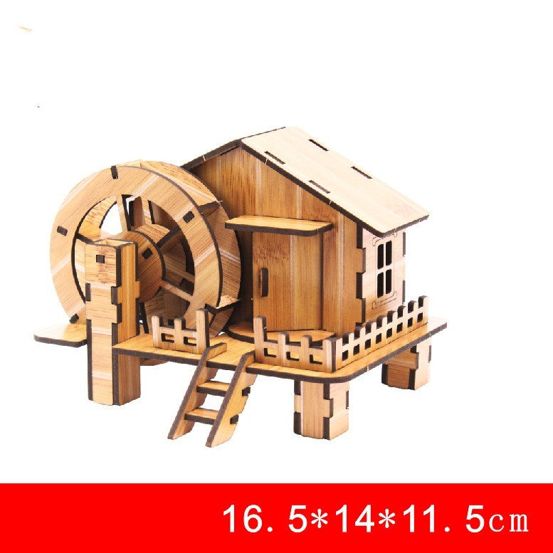 3D Drei dimensionale Holz puzzle Modelle Kinder-DIY-Spielzeug