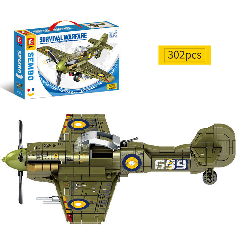 Gebäude Block Aircraft Military Serie Große Transport Montage Spielzeug