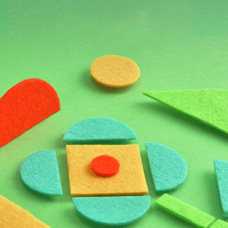 Frühe Bildung Erleuchtung Bildungs-Spielzeug Geometrisches Filz-Mal- und Collage-Kit für Kinder Selbstgemacht