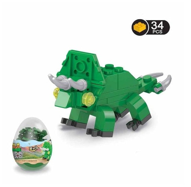 "Bauklötze, Jurassisch, Dinosaurier, Gedrehtes Ei, Kinderspielzeug"