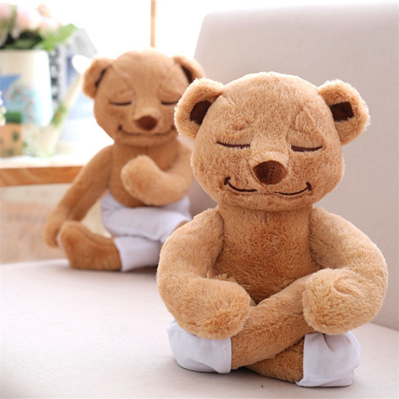 40cm Kreative Yoga Bär Plüsch tier Gefülltes Niedliches Yoga Bär Puppe Weiches Komfort Baby Spielzeug Weihnachts geschenk für Kinder Freundin