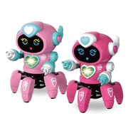 Smart Tanzen Roboter Elektronische Sechs-klaue Dance Roboter Enthalten LED Musik Nina Roboter Spielzeug für Kinder Geburtstag Geschenk