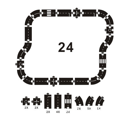 Kinder Bildungs Lernen Verkehrs Spielzeug Für Kinder Straße Gebäude Spielzeug Auto Fahrbahn Autobahn Autobahn Flexible Puzzle Track Set