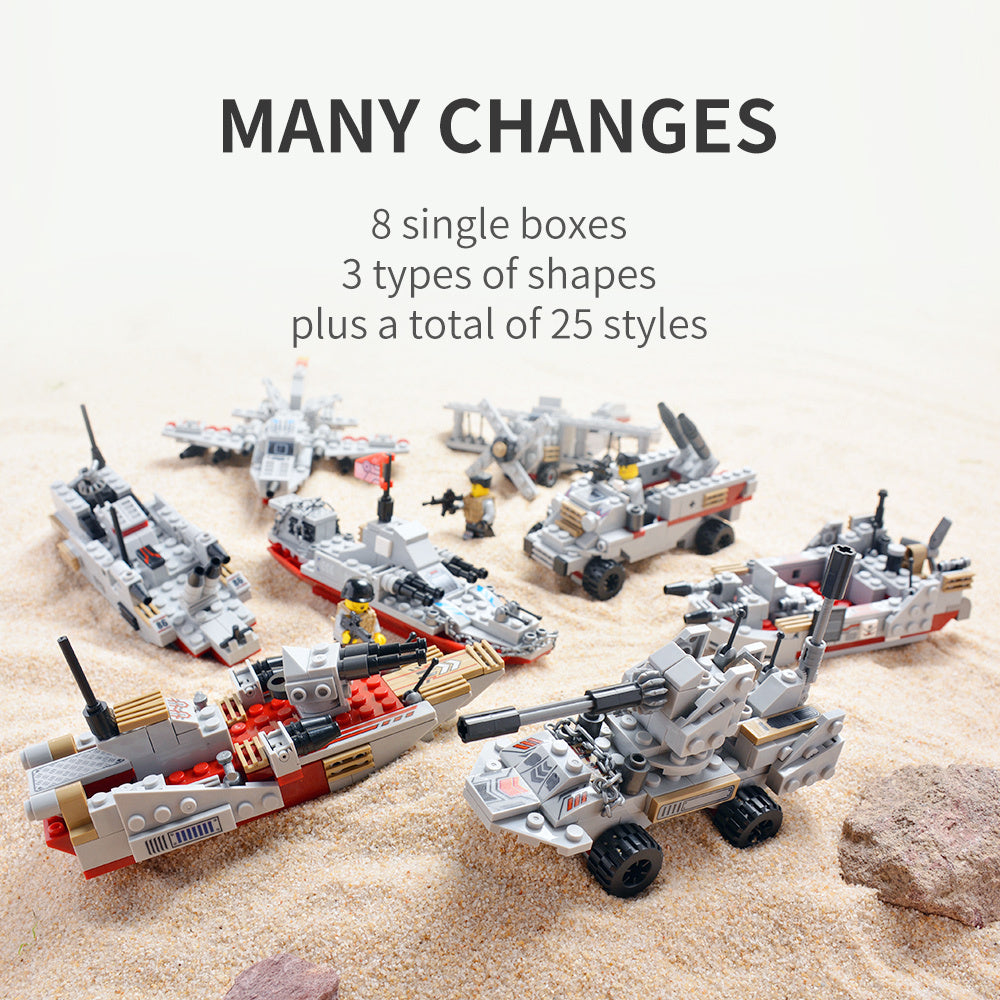 8-in-1 military schlacht junge geschenk puzzle kinder spielzeug