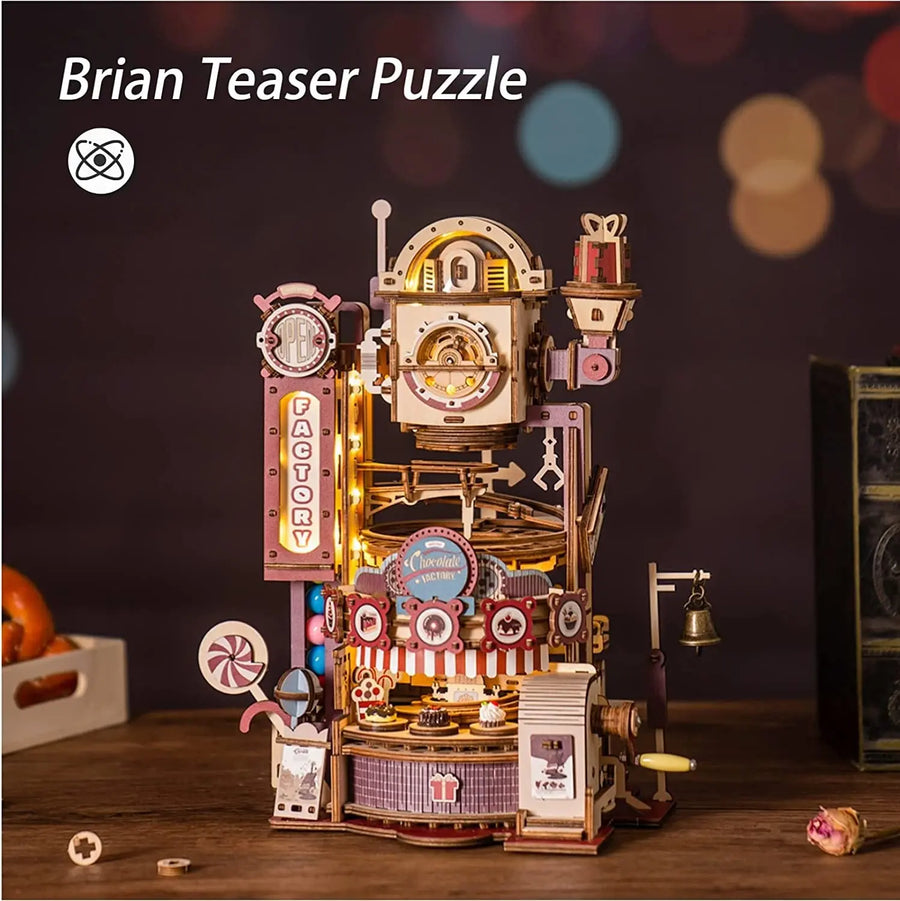 Robotime ROKR Marmorschokoladen-Fabrik 3D Holz Puzzlespiele Montage-Modellbau spielzeug für Kinder Kinder Erwachsene Geburtstags geschenk Mein Shop