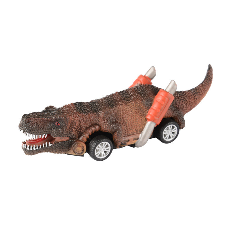 Neues Dinosaurier-Pullback-Auto vierrädriges Dinosaurier-Modell auto, kleines Rennsport-Dinosaurier-Spielzeug für Kinder