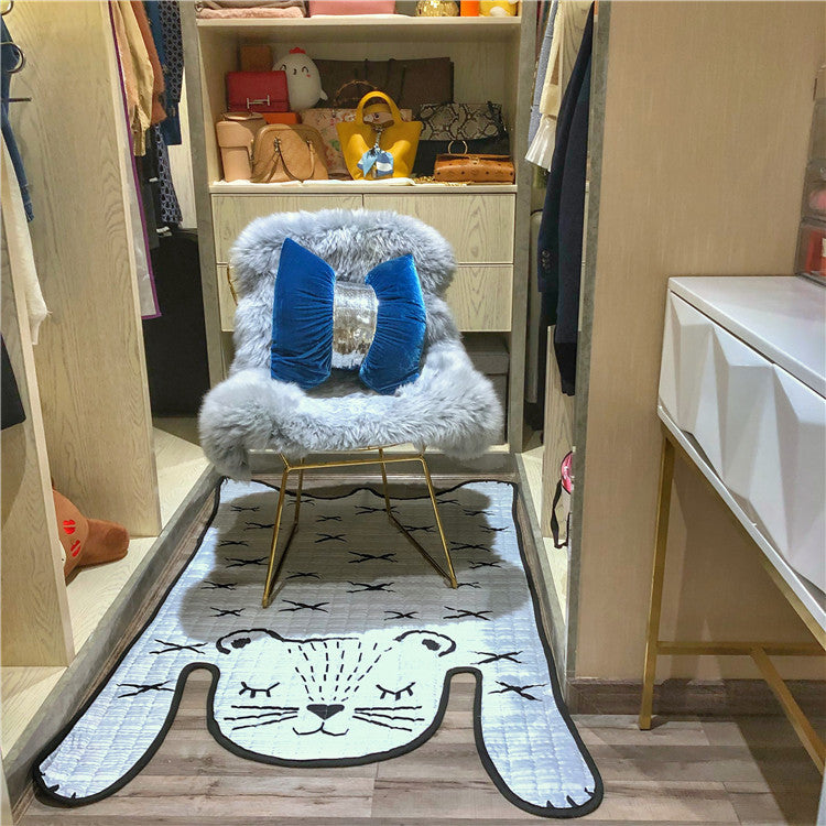 Spielzeug Baby Spielen Matte Kinder Teppich Weiß Tiger Plüsch Teppiche Für Liveing Zimmer Dekoration Fußmatten Entwicklung Matte Für Kinder