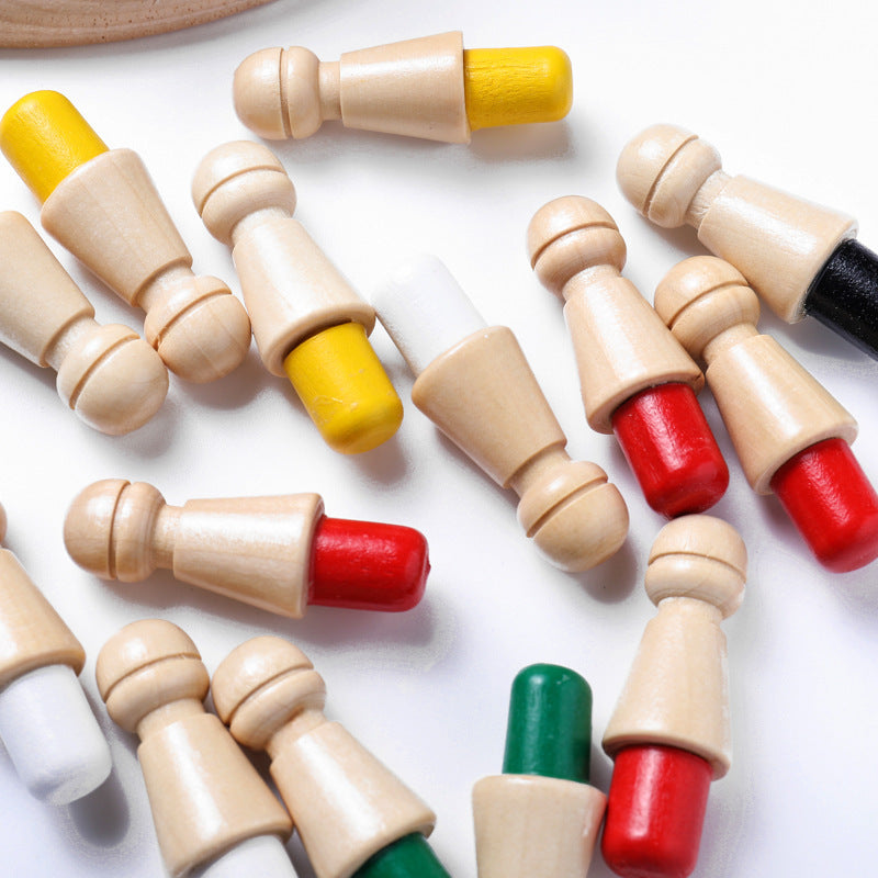 Kind Holz Puzzle Spielzeug Speicher Schach