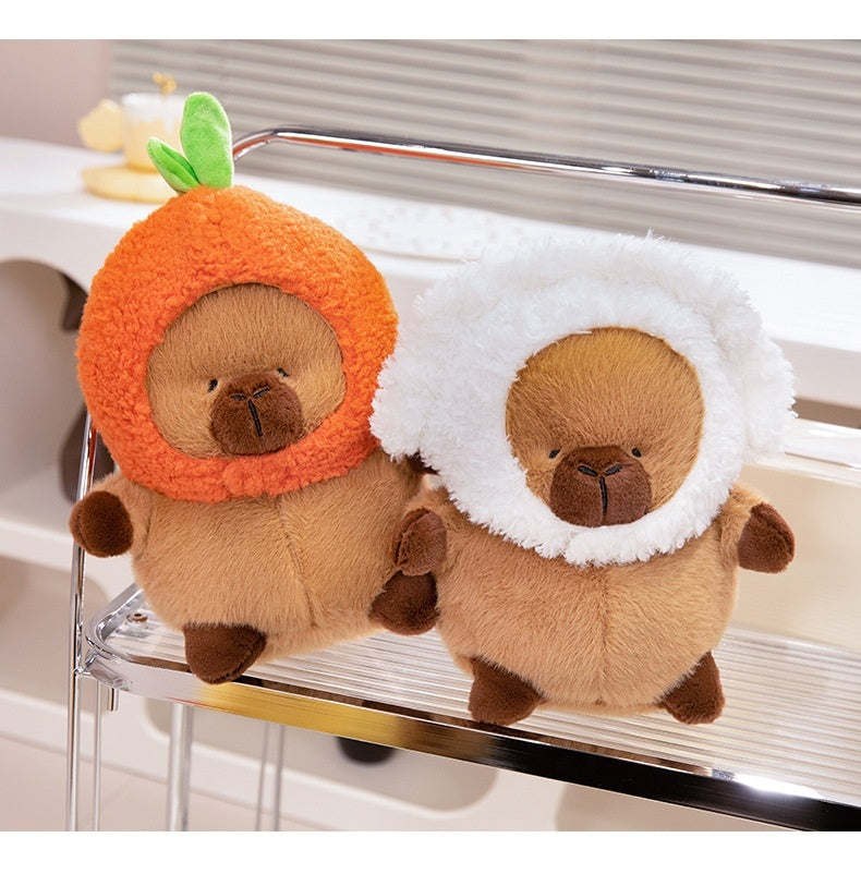 Capabala Capybara mit Hut Orange Hut Mädchen Plüschspielzeug Puppe