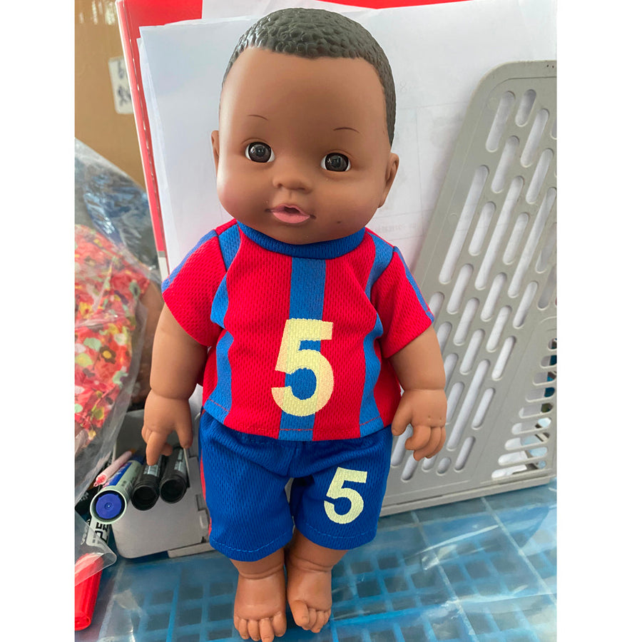 Schwarz puppe 30cm vinyl wiedergeburt puppe mutter und baby spielzeug